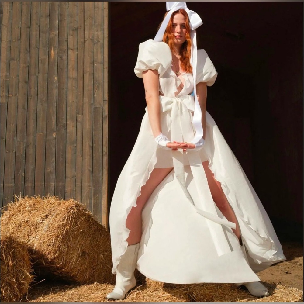NWT For Love and lemons two piece leia bridal gown wedding xxs